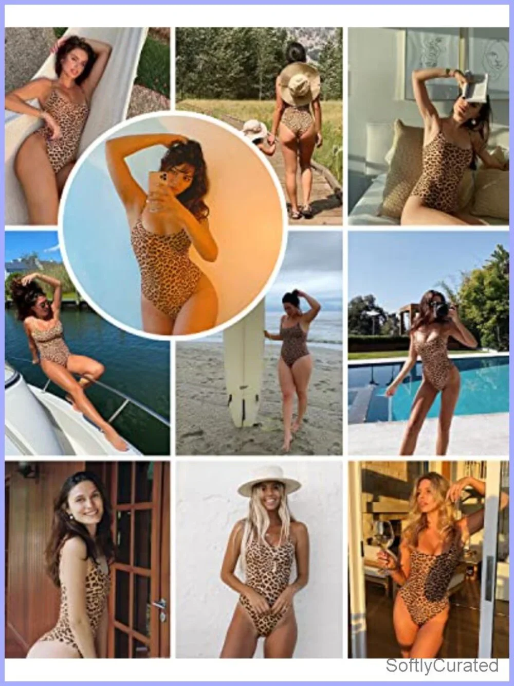 Tummy Control High Cut One Piece Swimsuit with Built-In Bra